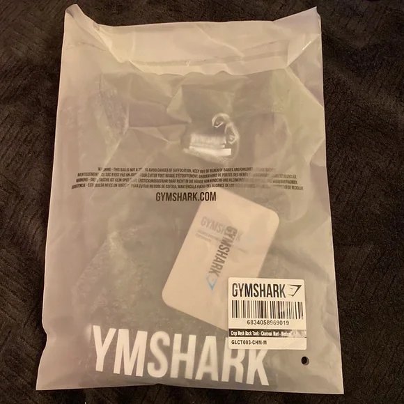 Gymshark Crop Mesh Back Tank - Charcoal Marl - Medium - Picture 8 of 9